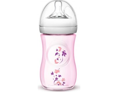 Phillips Avent Fľaša Natural 260ml, ružová kvetina