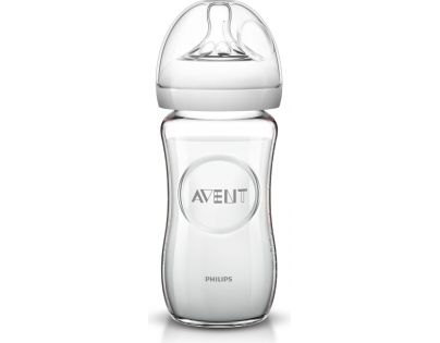 Avent FLASA NATUR SKLO 240ML 1M+