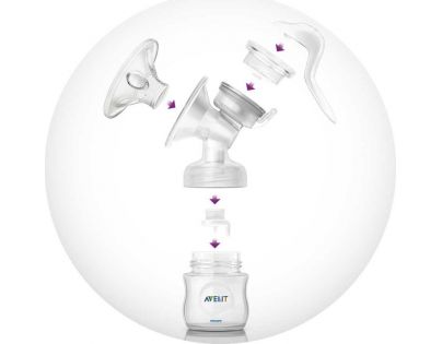 Philips Avent Odsávačka Natural se zásobníkem 125 ml a lahvičkou