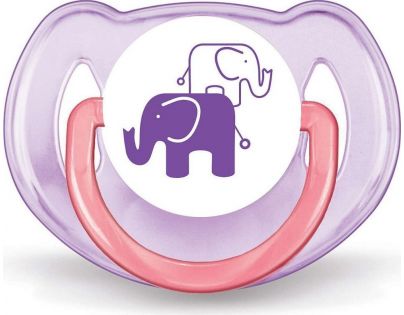 Philips Avent sada láhev 260 ml šidítko 2 ks pásek k šidítku s potiskem slonů růžová