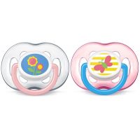 Philips Avent Šidítka Sensitive 18+ m mix 2 ks motýlek+kytička Philips Avent Šidítka Sensitive 18+ m mix 2 ks motýlek+kytička