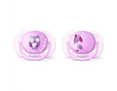 Philips Avent Cumlík Ultrasoft Deco 0-6 m 2 ks dievča