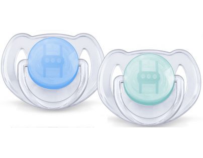 Philips Avent Šidítko Průhledné 6 - 18m 2ks - Tyrkysová a modrá