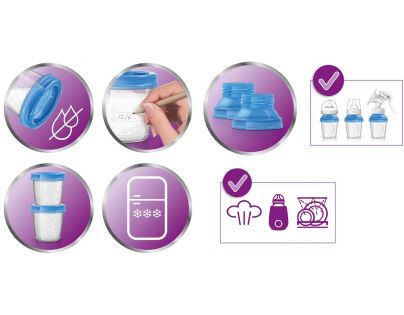 Philips Avent VIA poháriky s viečkom 180 ml 5 ks