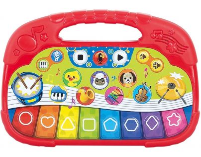 Teddies Pianko pre najmenších so zvieratkami 25 cm