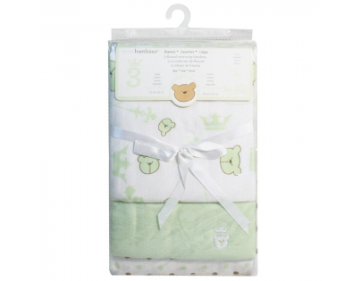 Piccolo Bambino Flanelové plienky 76x81 cm 3 ks v sieťke - modrá