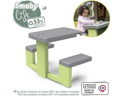 Smoby Piknikový stolček Life s lavicami k domčeku