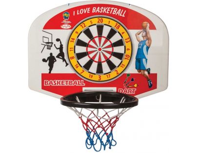 Pilsan Doska Basket s terčom na šípky Červená