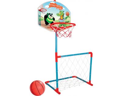 Pilsan Basket a futbalová bránka s loptou Panda s Dinom