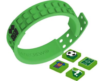 Pixie Crew Futbalový tematický pixelový náramok zelený