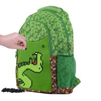 Pixie Crew Kreatívny študentský batoh Minecraft zelenohnedý 3