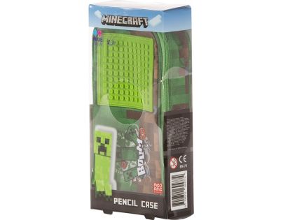 Pixie Crew Minecraft Študentský peračník zelenohnedý s malým panelom