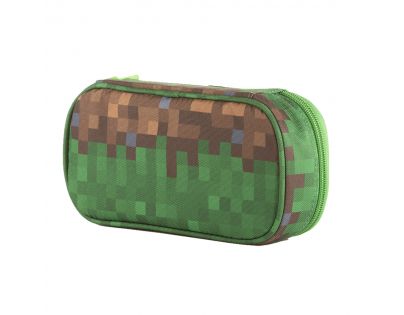 Pixie Crew Minecraft Študentský peračník zelenohnedý s malým panelom
