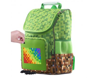 Pixie Crew Školská aktovka Minecraft zelenohnedá