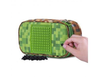 Pixie Crew Študentský peračník Minecraft zelenohnedý