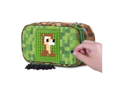 Pixie Crew Študentský peračník Minecraft zelenohnedý