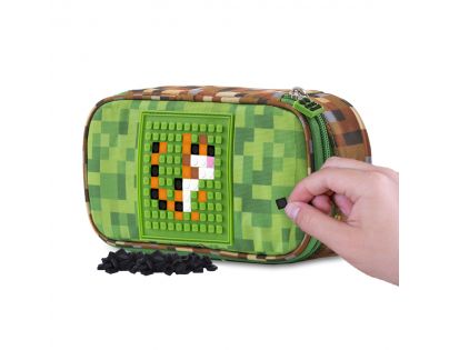 Pixie Crew Študentský peračník Minecraft zelenohnedý