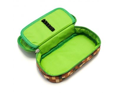 Pixie Crew Študentský peračník Minecraft zelenohnedý