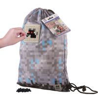 Pixie Crew Vak na chrbát Minecraft sivo-modrý 3