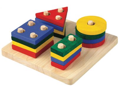 Plan Toys Doska s geometrickými tvarmi