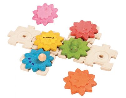 Plan Toys Ozubené kolesá a puzzle štandard