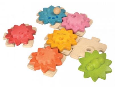 Plan Toys Ozubené kolesá a puzzle štandard