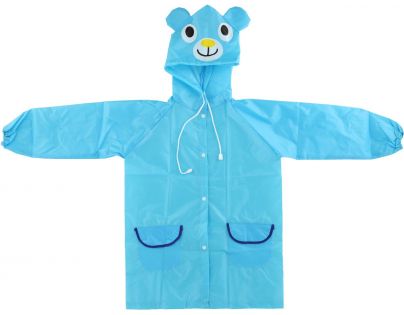Teddies Pláštenka detská Medvedík veľkosť 110 - 120 cm modrá