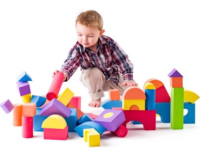 Plastica Penové kocky veľké v PVC taške 52 dielikov