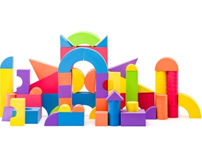 Plastica Penové kocky veľké v PVC taške 52 dielikov