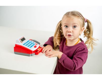 Plastová digitálny pokladňa 18cm s doplnkami