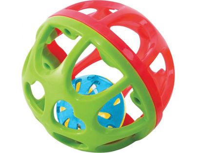Playgo Chrastící míček Červeno-zelená