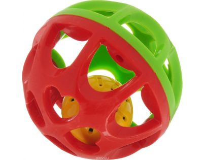 Playgo Chrastící míček Červeno-zelená