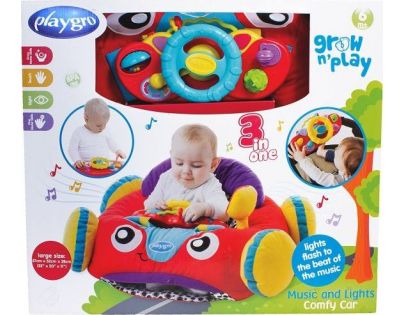 Playgro Baby auto se zvukem modrý volant