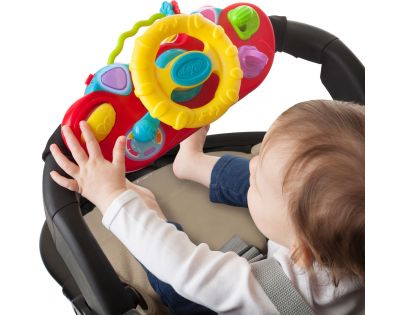 Playgro Baby auto se zvukem žlutý volant