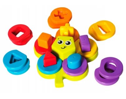 Playgro Skládací puzzle květina s tvary
