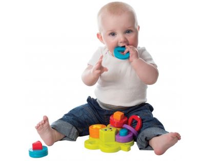 Playgro Skládací puzzle květina s tvary
