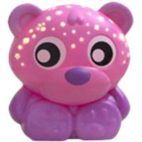 Playgro Usínacia lampička Sediaci medvedík s projektorom ružový