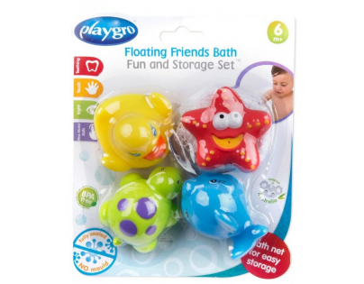 Playgro Vodné zvieratká sa sieťkou 4ks