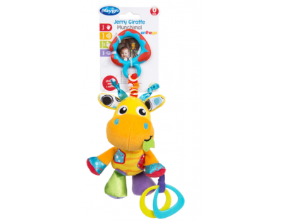 Playgro Závesná žirafa s hryzátkami