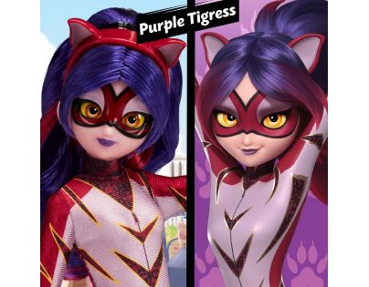Playmates Miraculous Lienka a čierny kocúr Fialová tigrica bábika