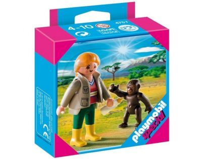 Playmobil 4757 - Chovatel s gorilím mládětem
