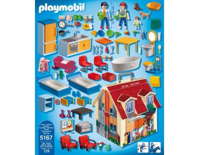 PLAYMOBIL 5167 Přenosný dům pro panenky - Poškozený obal