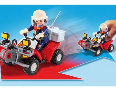 Playmobil 5169 - Výroční Compact Set Zásah hasičů a hasičská čtyřkolka