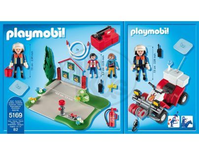 Playmobil 5169 - Výroční Compact Set Zásah hasičů a hasičská čtyřkolka