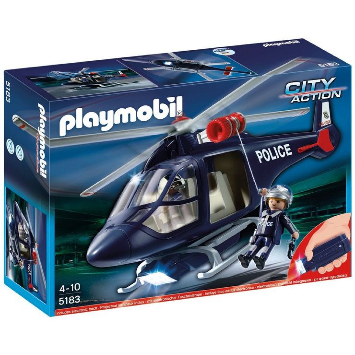Playmobil 5183 - Policejní helikoptéra s nočním sluncem