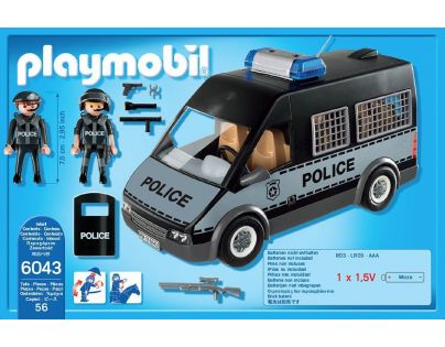 Playmobil 6043 Policejní zásahový vůz s majákem a houkačkou