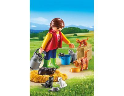 Playmobil 6139 Dívka s kočičí rodinou