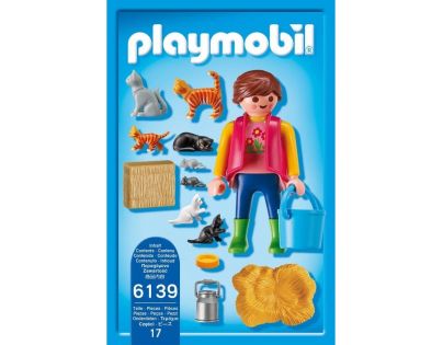 Playmobil 6139 Dívka s kočičí rodinou