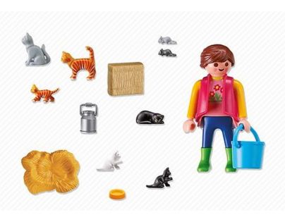Playmobil 6139 Dívka s kočičí rodinou