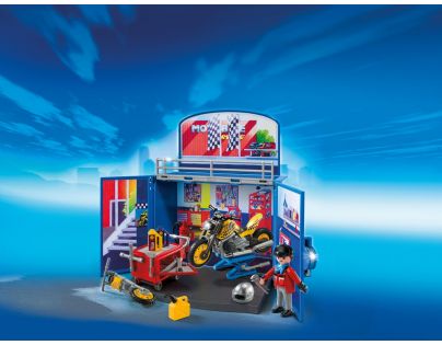Playmobil 6157 Zavírací box - Motorkářská dílna